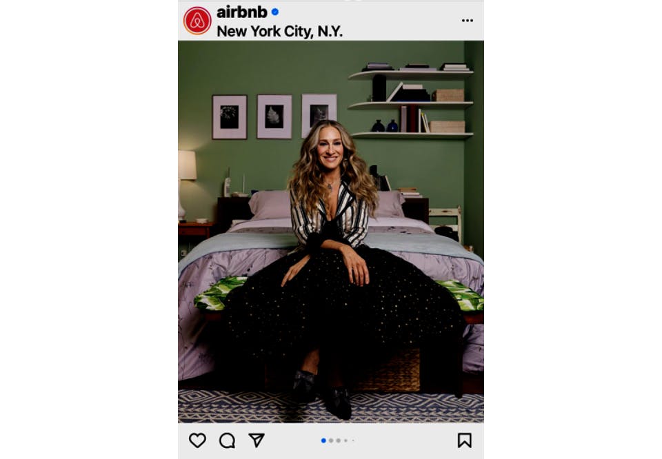 seng airbnb Sex and The City Carrie Bradshaw leilighet Manhatten